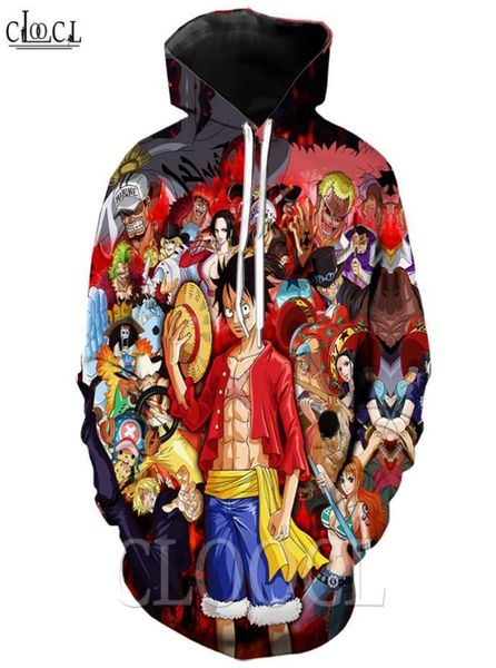 Neuer Stil One Piece Monkeyluffy Männer Frauen 3D-Druck Japan Anime Paare Wild Kreative Streetwear Kapuzenpullover3732289