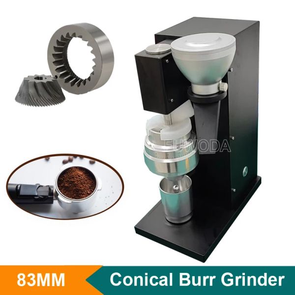 Werkzeuge mit Timer-Einstellung, konischer 83 mm Metall-Bohnentrichter, Kaffeebohnenmühle, elektrische Schleifkaffeemaschine, Espressomaschine