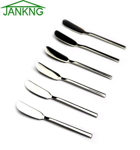 Jankng 6pcslot inossidabile in acciaio inossidabile coltello da coltello da coltello set di spessore formaggio dessert inceppamento per posate strumenti per la colazione cucina tavolo 3656046