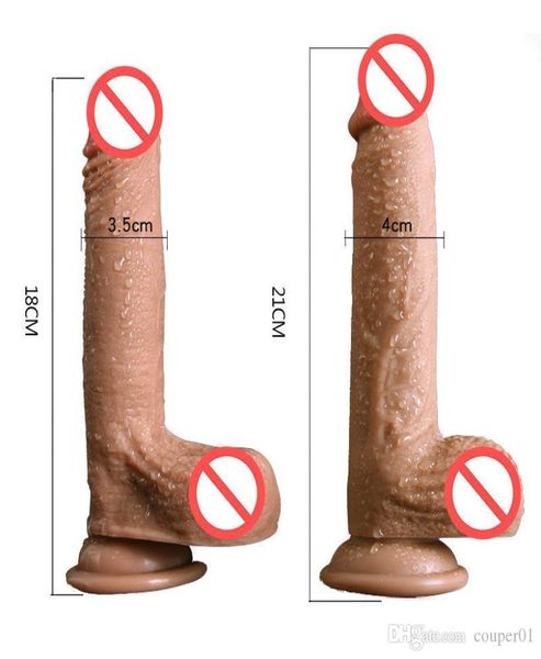 Vera sensazione di pelle Silicone morbido dildo ventosa pene realistico grosso cazzo giocattoli del sesso per donna prodotti strapon dildo per le donne5619974