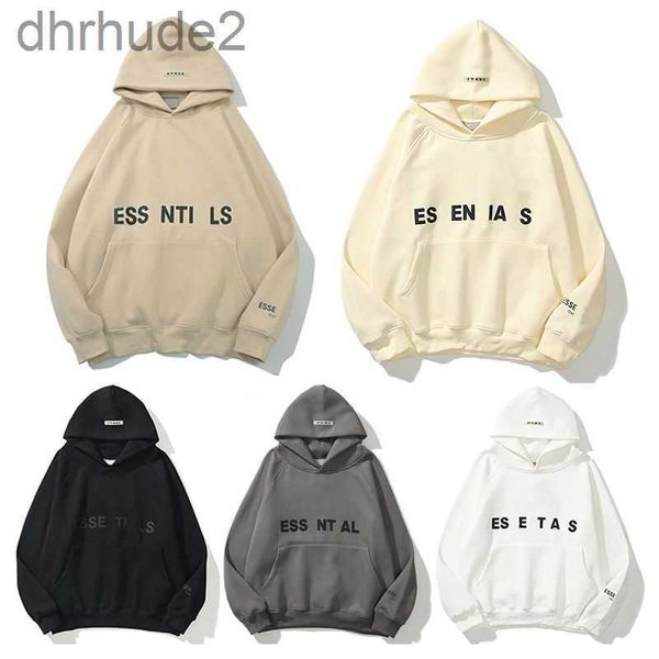 Ess Hoodie Мужские женские повседневные спортивные крутые толстовки с принтом большого размера Модный уличный свитер в стиле хип-хоп Светоотражающие буквы Хлопок S-xl Es LFFD