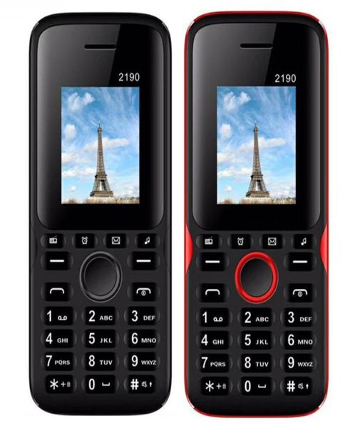 Разблокированный мобильный телефон 2190, 177-дюймовый экран QCIF, две SIM-карты, классический GSM дешевый мобильный телефон, 20 кнопок, клавиатура Bluetooth, phone6526671