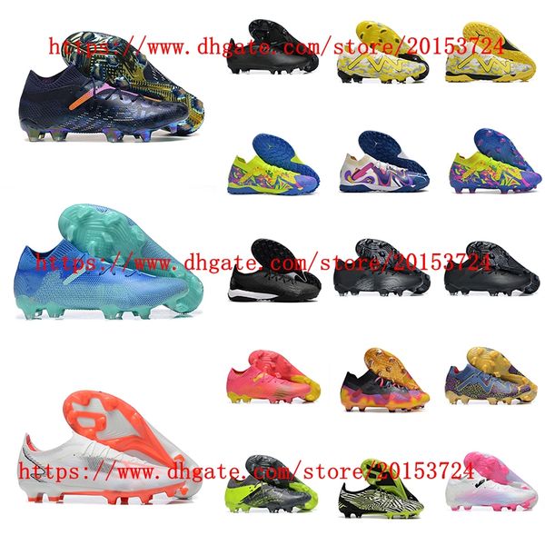 Chuteiras masculinas Futurees 2024 chuteiras Ultimatees TF botas de futebol preto rosa verde branco amarelo calçado botas de futbol