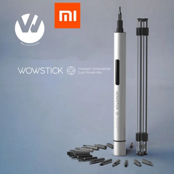 Controle xiaomi mijia wowstick 1p + experimente 19 em 1 chave de fenda elétrica sem fio funciona com mi home kit de casa inteligente todos os produtos