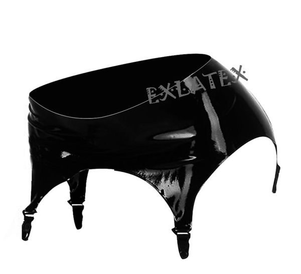 Latex Strumpfband Frauen Harness bdsm Bondage Schwarz Latex Gummi Strumpfband Strapsgürtel mit Clips Gürtel für Strümpfe9337266