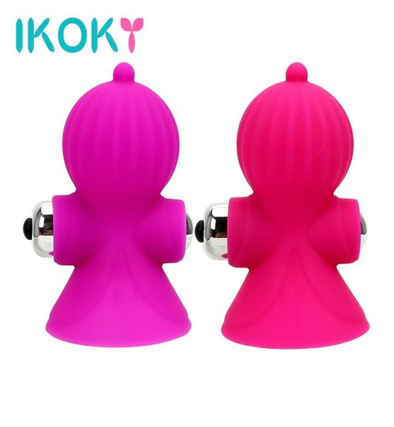 Ikoky massageador de mama dispositivo de sucção de mamilo brinquedos sexuais para mulheres estimulador de mamilo vibrador de gel de sílica vibrador de frequência variável s4055928