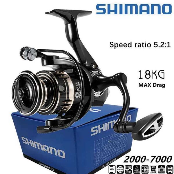 Лодочные удочки SHIMANO Спиннинговые катушки Power Metal Scroll для окуня, щуки, ловли карпа, Max Drag 18 кг, катушка для метания приманки YQ240301