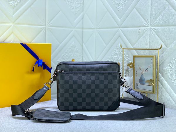 Erkek omuz çantası siyah fermuar büyük kapasiteli çanta deri çanta lüks kart tutucu organizatör kadın çantası pasaport tutucu crossbody çanta yüksek kalite