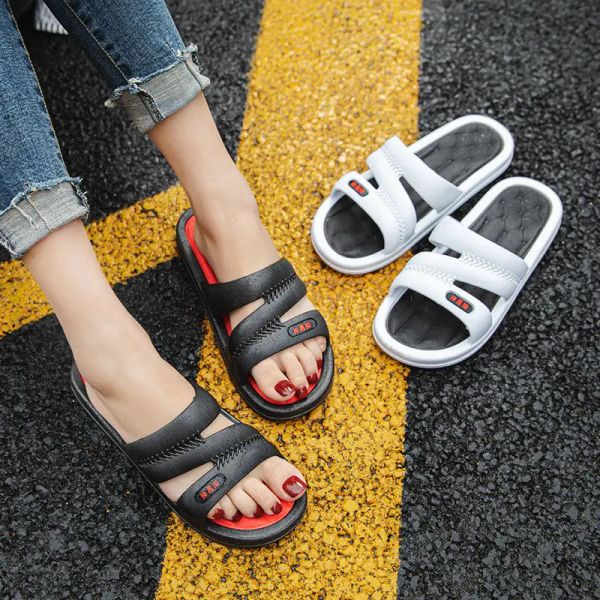 Kontrolle YouPin Korean Style Pantoffeln Männer Frauen Sommer Zuhause Badezimmer Paar Sandalen dick