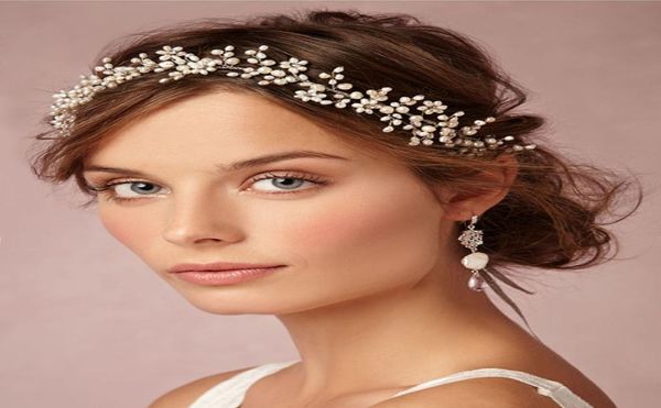 Vintage Hochzeit Stirnbänder Haarschmuck mit Perlen Strass Damen Haarschmuck Hochzeit Tiaras Braut Stirnbänder HP1055176512