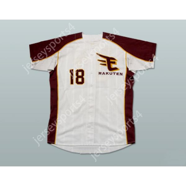 MASAHIRO TANAKA TOHOKU RAKUTEN GOLDEN 18 JERSEY DE BEISEBOL NY JARRO Costurado