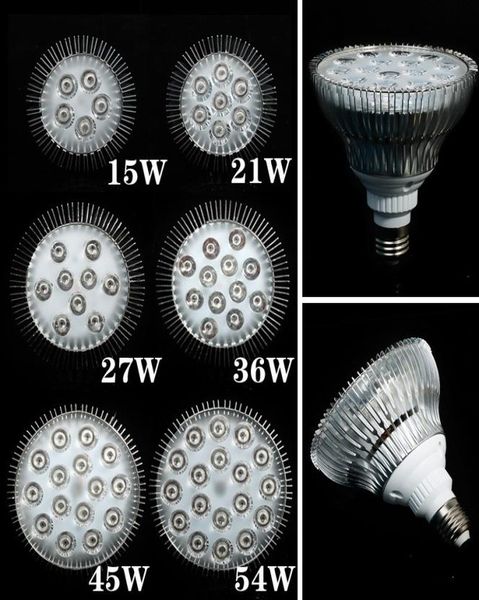1X spettro completo LED coltiva le luci 21W 27W 36W 45W 54W E27 LED coltiva la lampada PAR 38 30 lampadina per piante da fiore sistema di coltura idroponica Grow Box6118030