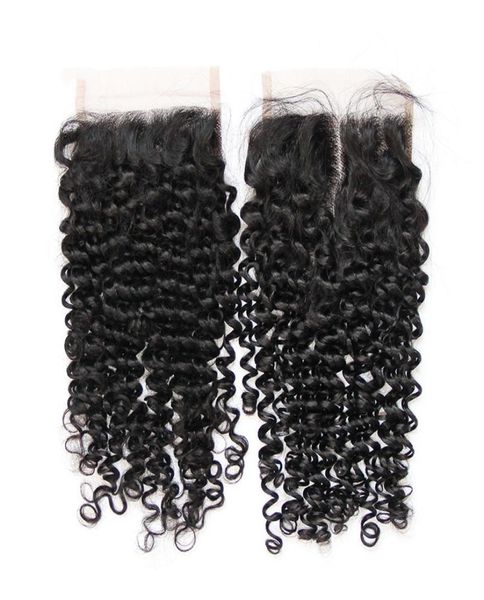 Cabelo virgem mongol culry, fechamento de renda, parte intermediária, cabelo humano virgem mongol, tamanho 4x4, cor natural, renda superior, clos9857744