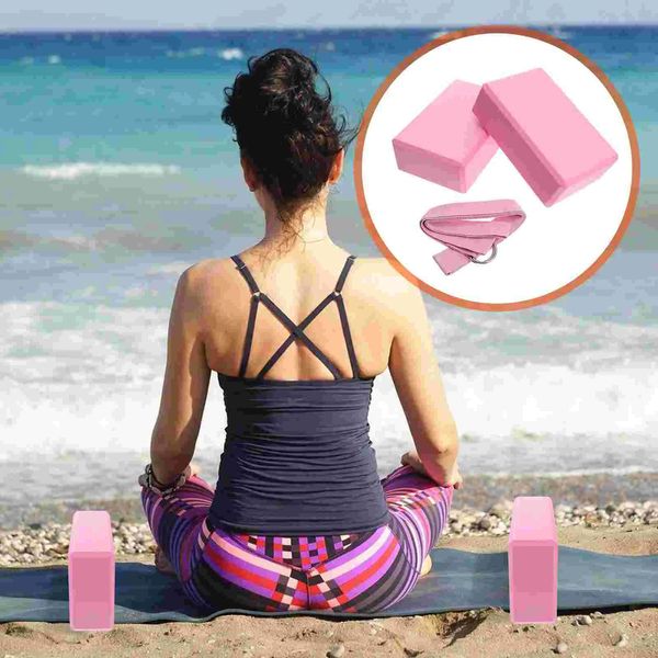Yoga Block Tension Band Stropping Kit Fasce per esercizi fitness Set Training Eva Resistance Accessorio Donna 240226