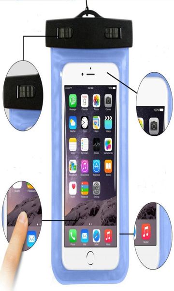 Capa de telefone universal ipx8 à prova d'água para samsung s8 s6 s7 edge j5 bolsa de telefone bolsa seca clipe para todos acima transparente waterpro3563362