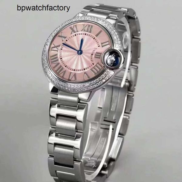 Carier Watch Zffactory Designer Quartz Watch 316L Kadın Paslanmaz Çelik Elmas Eşit Kralli 28mmm33mm Özellikleri Orijinal Yüksek Kişilik Pil Sporları Pembe Yüz W