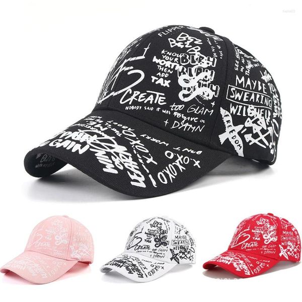 Cappellini da baseball Moda Lettera Geometria Stampa Snapback Baseball unisex Primavera Autunno Cappelli da sole casual regolabili per esterni Cappello per protezione solare