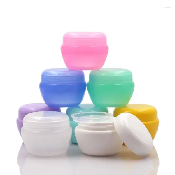 Frascos de armazenamento 10 peças 30g frascos de plástico vazios para viagem cosméticos recipiente de maquiagem frascos de cogumelo creme facial potes de amostra caixas de gel