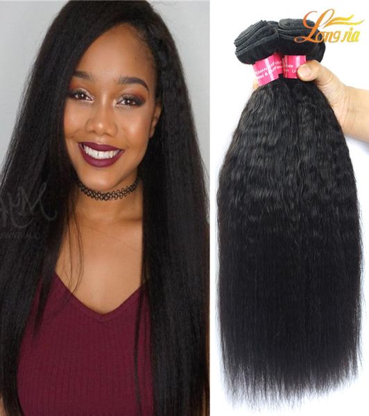 100 não processado peruano yaki cabelo reto 3 pacotes cabelo virgem peruano molhado e ondulado kinky reto grosso yaki reto virgi1327666