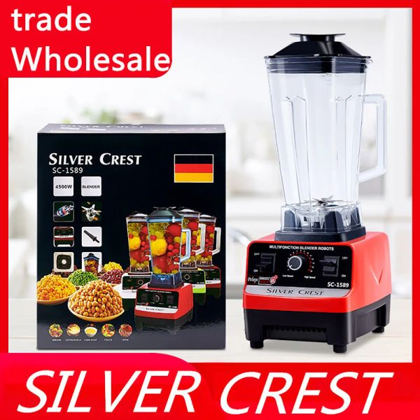 Tools 2,5 l 4500 W Mixer Professioneller robuster kommerzieller Mixer Entsafter 32000 U/min Geschwindigkeitsmühle Eis-Smoothies-Kaffeemaschine