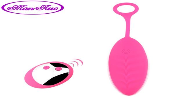 Man nuo Vagina Ball 10 Velocidade G spot Vibrador Vibratório Ovo Controle Remoto Sem Fio Brinquedos Sexuais para Mulheres USB Recarregável S9189883213