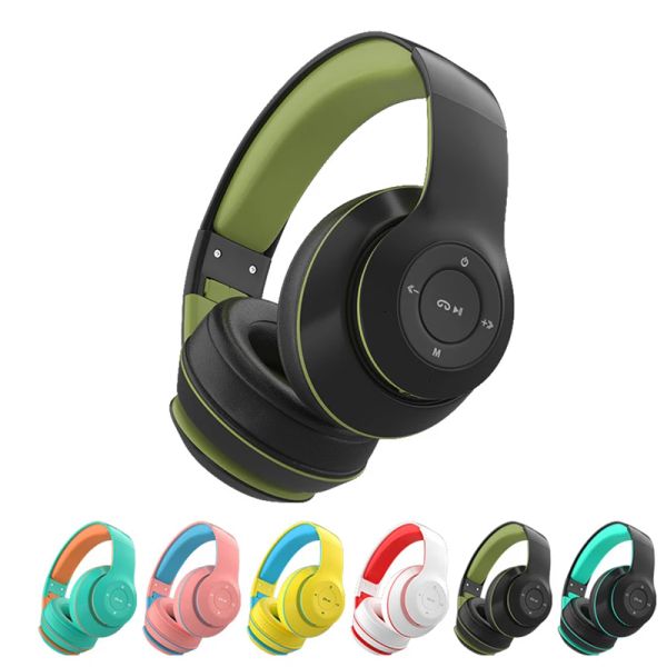 Kopfhörer/Headset Neue Bluetooth -Kopfhörer falten drahtlose Headsets Bass Stereo -Ohrhörer MP3 -Player mit Mikrofon -Support TF -Karten -Aux -PC -Telefon