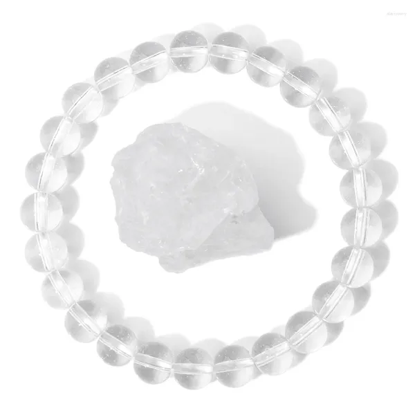 Braccialetti di quarzo trasparente naturale con pietra grezza curativa, lapislazzuli, cristalli, gioielli per la protezione della salute energetica