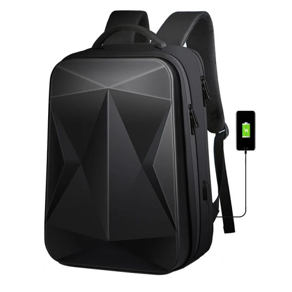 Рюкзак, новый модный мужской рюкзак, большая вместительная деловая сумка для ноутбука, USB водонепроницаемый чемодан, оптовая продажа, многофункциональная сумка в твердом корпусе