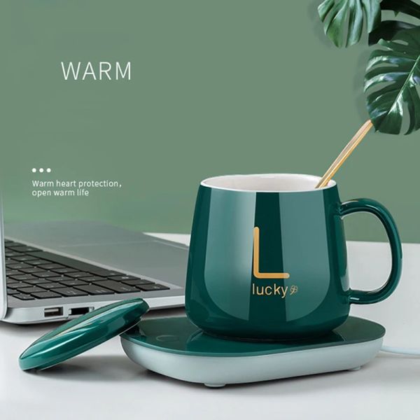 Macher Elektrische Tee Wasserheizung Heizkissen Leichte Kaffeetasse Heizung Untersetzer tragbarer Kaffee Tasse Heizung Automatisch Ausschalten für Home Office