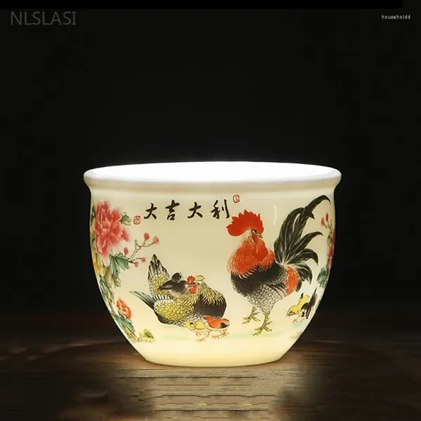 Tazze da tè Montone Grasso Giada Tazza da tè in porcellana bianca Squisita tazza master fatta a mano in ceramica Singoli accessori cinesi