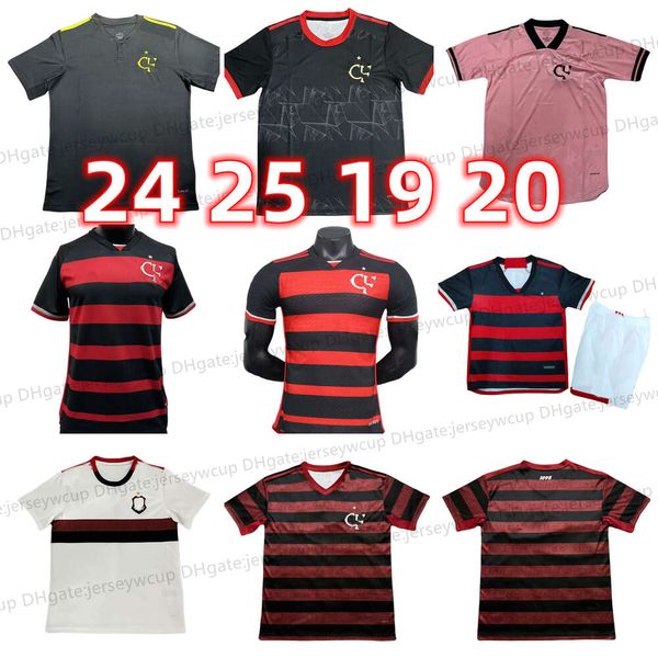 24 25 Flamen Go Camisas de futebol 2024 2025 Camisas de futebol Homens Conjuntos Kids Kit Camisa de Manga de Futebol PEDRO DIEGO GERSON GABI LORRAN PULGAR Fans Player Versão 19 20 Retro