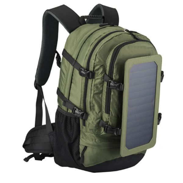 Rucksack 35L Solar Rucksack Männer Frauen Polyester Reise Umhängetasche Handy Ladegerät Solartasche Sunpower Laptoptasche