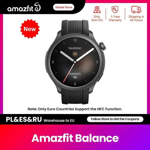 Другие часы Глобальный новый Amazfit Balance Smart 1,5-дюймовый HD AMOLED-дисплей Двухдиапазонный GPS Bluetooth Телефонный звонок Alexa Встроенный интеллект Q240301