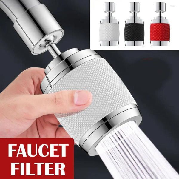 Rubinetti della cucina Rubinetto con filtro girevole a 720 ° 3 modalità Depuratore regolabile con beccuccio Prolunga per acqua frizzante antispruzzo Kitch C2A6