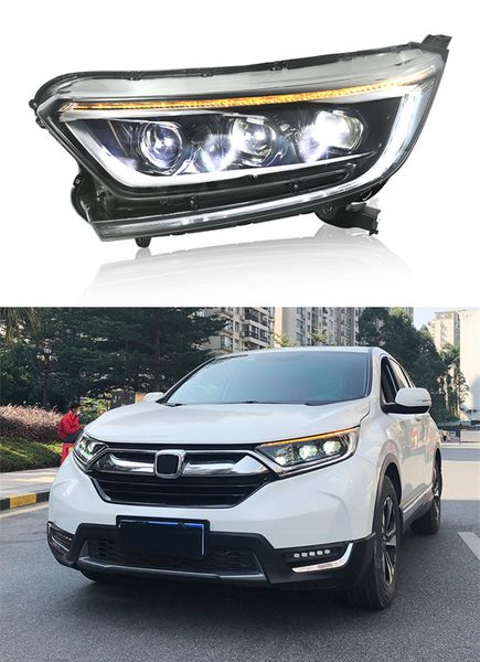 Lampada frontale per Honda CRV LED Daytime Running Headlight 2017-2020 Indicatore di direzione Luce abbagliante Lente per auto