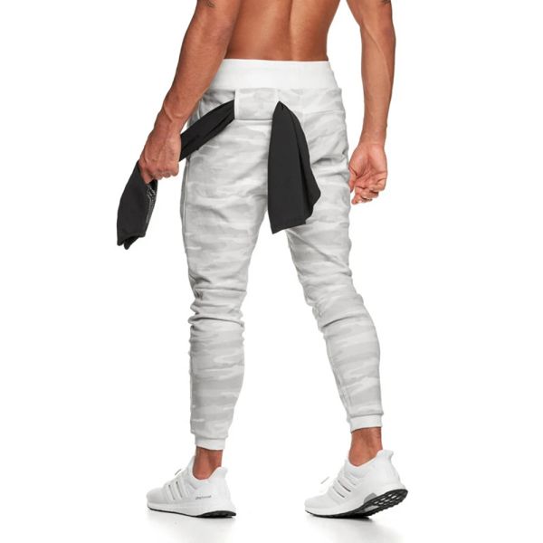 Pantaloni della tuta Pantaloni da jogging da corsa in cotone Uomo Pantaloni da jogging Hip Hop Streetwear Camo Pantaloni da palestra bianchi Pantaloni da allenamento Pantaloni sportivi Leggings fitness