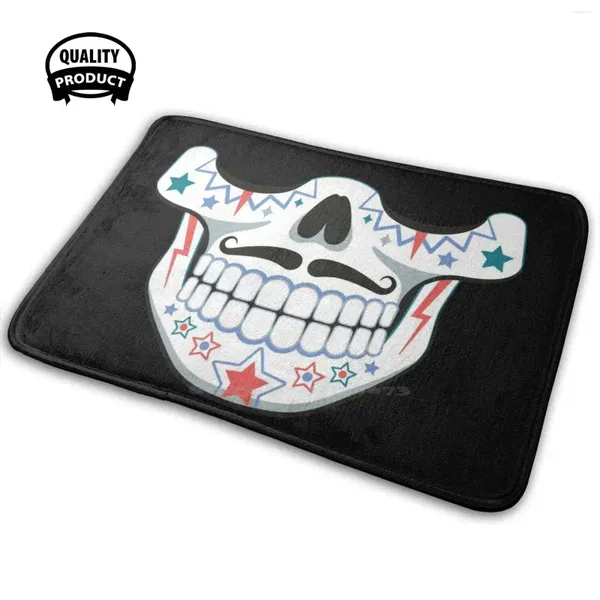 Teppiche Tag der toten Zuckerschädel 3D Haushaltswaren Matte Teppich Teppich Kissen Mund Dia De Los Muertos