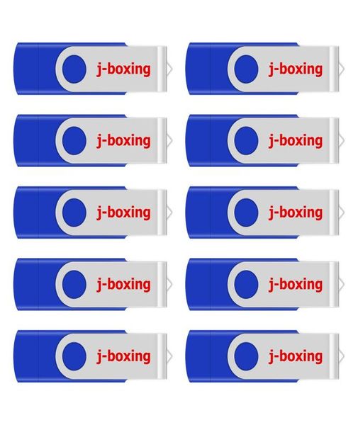 Jboxing Azul 10PCS 8GB OTG USB 20 Flash Drive Giratório Thumb Drives Memory Stick Pen Armazenamento para Computador Android Smartphone Table2320273