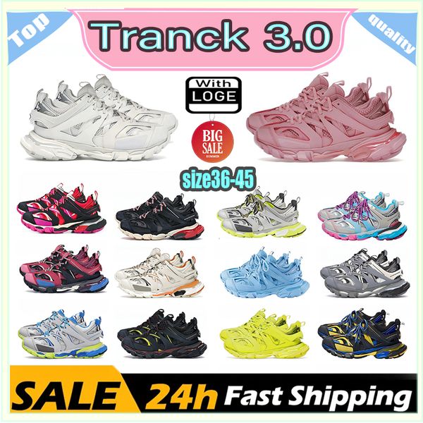 Tasarımcı Ayakkabı Track3.0 Koşucular Sıradan Ayakkabı Bej Üçlü S3.0 Runner Spor Sneaker Hottest Tracks 3 Tess Gomma Paris Hız Platformu Spor Boyutu36-45