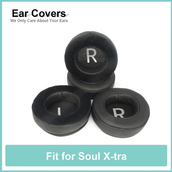 Acessórios earpads para soul xtra fone de ouvido almofadas de veludo proteína almofadas de espuma de memória