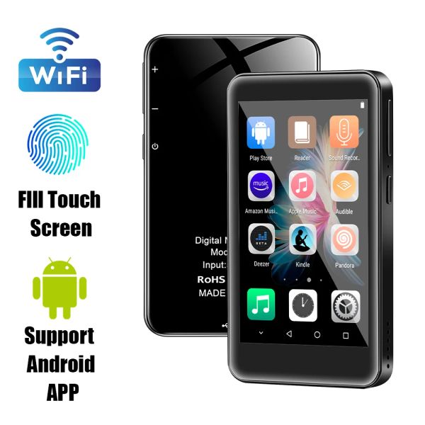 Lettore Lettore MP3 portatile Bluetooth 5.0 Lettore musicale audio HiFi WiFi Riproduzione video MP4 con radio FM Registrazione EBook per Walkman Nuovo