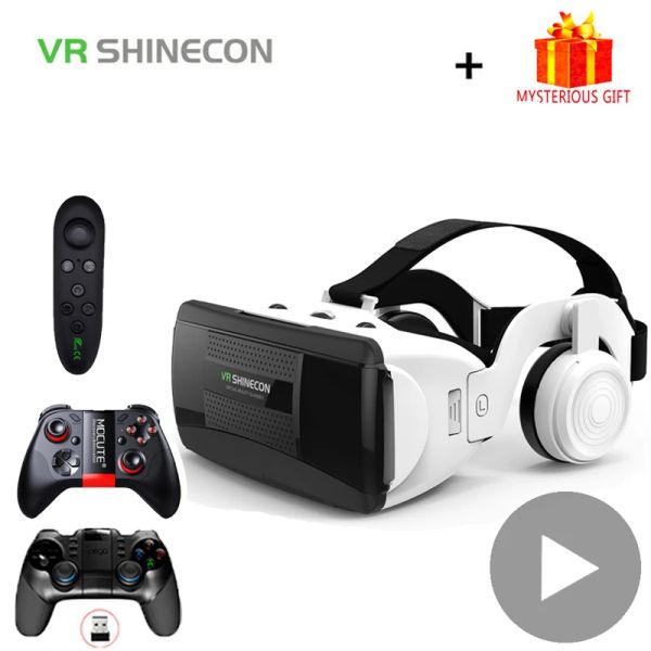 Dispositivos Shinecon Capacete 3D VR Óculos de Realidade Virtual Headset para Iphone Android Smartphone Smartphone Óculos Viar Binóculos Wirth