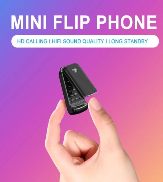 Desbloqueado Ceia Mini Único Cartão SIM Celulares Bluetooth 30 Sincronizar Música Pequeno Bolso Sobressalente Flip Cover Teclado Móvel Pho3399776