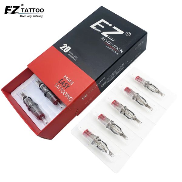 Lieferungen EZ Revolution Tattoo Nadeln Patronennadeln gebogen (rund) Magnum #08 0,25 mm Bugpin für Tattoo -Hines und Griffe 20pcs /Box