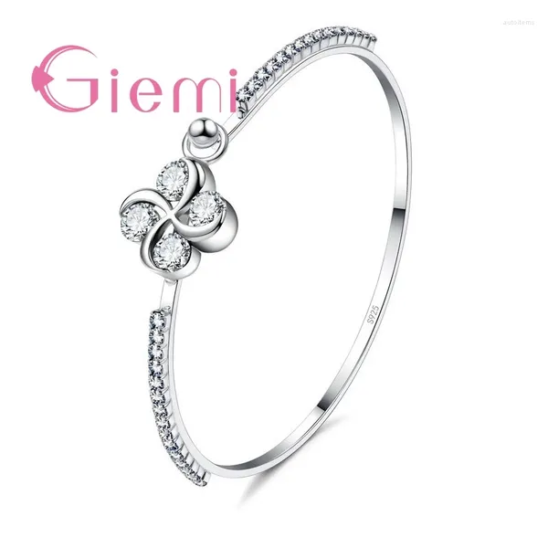 Braccialetti a maglie che vendono braccialetti di cristallo lucido braccialetti in argento sterling 925 da donna gioielli con zirconi cubici regalo di compleanno di Natale