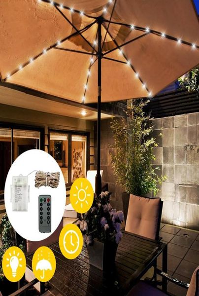 Nachtlichter 104 LED-Gartenschirm-Licht für den Außenbereich, wasserdicht, IP67, String-Sensorsteuerung, dekorative Lampe1726757