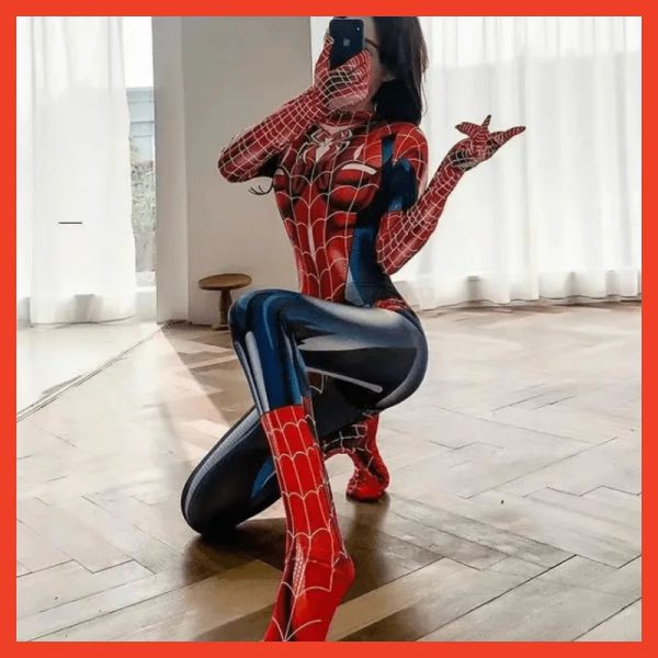 Trajes sexy gato preto super-herói cosplay traje para aranha mulheres traje de halloween natal apertado 3d impressão jumpsuit bodysuit presente