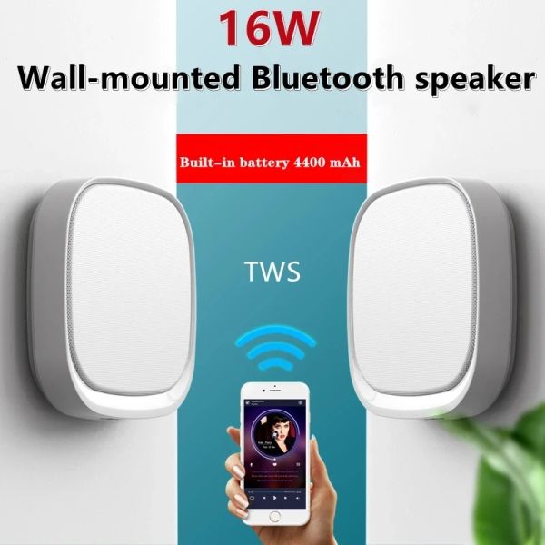 Alto -falantes Wireless TWS Combinação Bluetooth Alto -falante caseiro Palário estéreo montado na parede Super subwoofer com LED Light Remote Contro