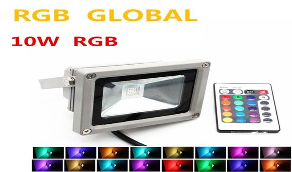 Holofote LED RGB para exterior Real de alta potência 10W 20W 30W 50W 100W Lâmpada de holofote à prova d'água IP66 com controle remoto para férias 5926354