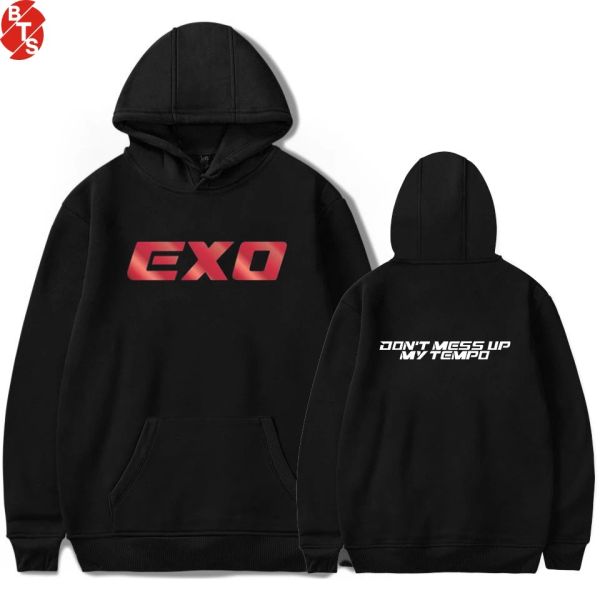 Moletons EXO Kpop Impresso Hoodies Mulheres/Homens Manga Longa Moda Moletom Com Capuz 2018 Venda Quente Casual Streetwear Hoodies Plus Size